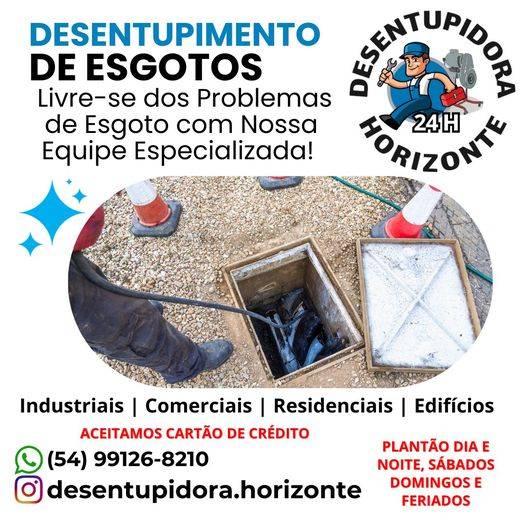 Fotos da Galeria da Desentupidora Horizonte.